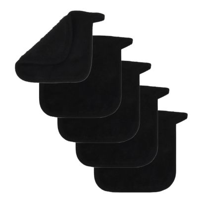 5/10Pcs Microfiber Face Cloths Reusable Makeup Remover Cloth Makeup Towels Face Deep Cleaning Pads Skincare Beauty Tools(Black,5pcs)