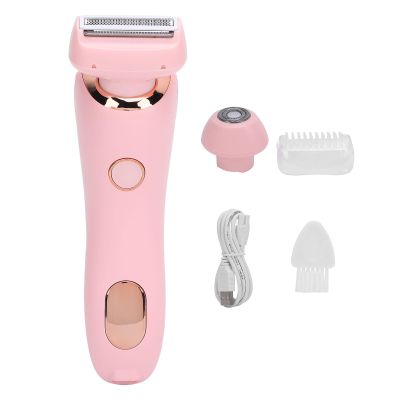 Electric Hair Trimmer Electric Hair Removal Device 800mAh Lady Hair Clipper for Women Underarm Full Body Shaver ABS Material USB Charging Cable Included Cleaning Brush (Pink)
