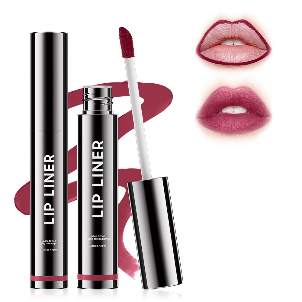Anguishil Lip Stain - Peel Off Lip Stain Waterproof, Tattoo Peel Off Lip Liner for Comfortable Vivid Lip Color, Create Beauty & Charming Lip Makeup with All-Day | Vegan and Cruelty Free (#05 Mauve)