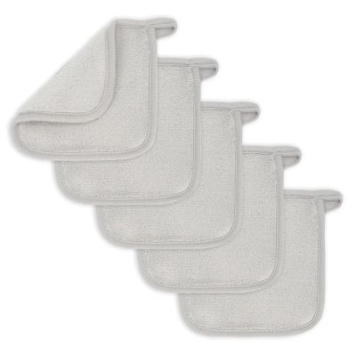 5/10Pcs Microfiber Face Cloths Reusable Makeup Remover Cloth Makeup Towels Face Deep Cleaning Pads Skincare Beauty Tools(Gray,5pcs)