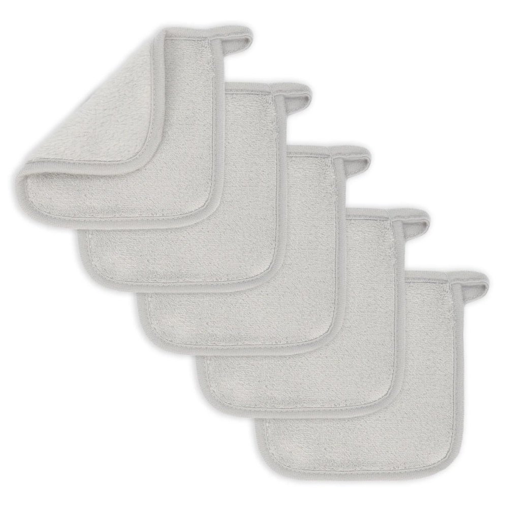 5/10Pcs Microfiber Face Cloths Reusable Makeup Remover Cloth Makeup Towels Face Deep Cleaning Pads Skincare Beauty Tools(Gray,5pcs)