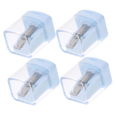 Ipetboom 4Pcs Cosmetic Pencil Sharpener with Cover Compact Lightweight Makeup Tool for Eyeliner Lip Liner and Eyebrow Pencils Portable Handheld Sharpener for Women Makeup Random Color