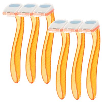 FRCOLOR 6Pcs Women Hair Razor Ergonomic Comfortable Grip Intimate Underarm Leg Trimmer for Safe Smooth Shaving and Care Random Color