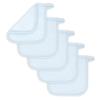 5/10Pcs Microfiber Face Cloths Reusable Makeup Remover Cloth Makeup Towels Face Deep Cleaning Pads Skincare Beauty Tools(Blue flower,5pcs) view 1
