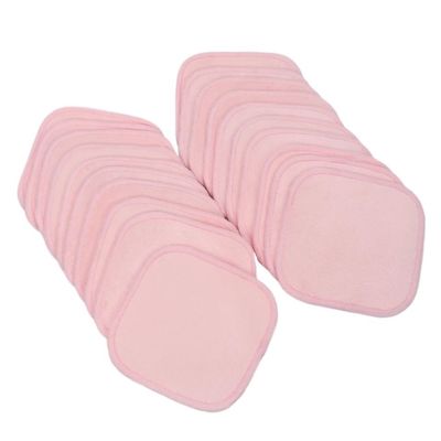 5/10/20Pcs Crystal Soft Square Makeup Remover Reusable Face Cleansing Pad for All Skin Types(Pink,5pcs)