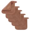 5/10Pcs Microfiber Face Cloths Reusable Makeup Remover Cloth Makeup Towels Face Deep Cleaning Pads Skincare Beauty Tools(Brown,5pcs) view 1