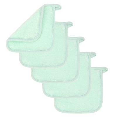 5/10Pcs Microfiber Face Cloths Reusable Makeup Remover Cloth Makeup Towels Face Deep Cleaning Pads Skincare Beauty Tools(Green,5pcs)