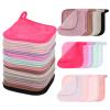 5/10Pcs Microfiber Face Cloths Reusable Makeup Remover Cloth Makeup Towels Face Deep Cleaning Pads Skincare Beauty Tools(Green,5pcs) view 2