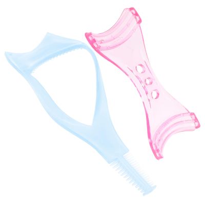 Beaupretty 2pcs Eyelash Comb and Eyeliner Stencil Makeup Applicator Template Cosmetic Accessory for Natural Lash Shaping and Smudge Mascara Application Daily and Professional Use