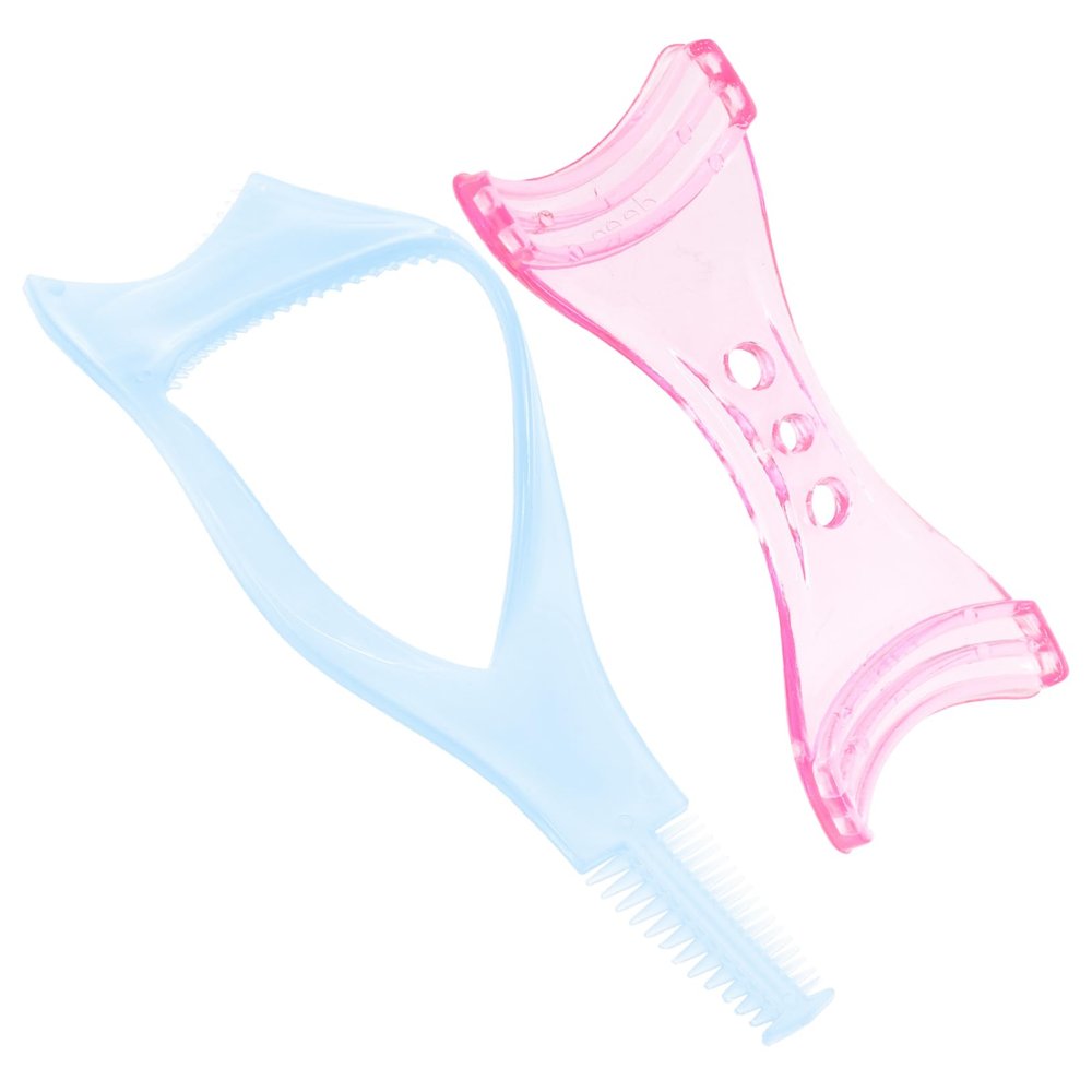 Beaupretty 2pcs Eyelash Comb and Eyeliner Stencil Makeup Applicator Template Cosmetic Accessory for Natural Lash Shaping and Smudge Mascara Application Daily and Professional Use