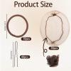 Bun Maker and Hair Nets Set, Invisible Hair Nets 30PCS with U Shaped Bobby Pins 40PCS & 10pcs Elastic Hairs Bands Brown Invisible Hairs Bun Net Set for Ballet Buns, Sleeping, Women and Wig view 2