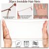 Bun Maker and Hair Nets Set, Invisible Hair Nets 30PCS with U Shaped Bobby Pins 40PCS & 10pcs Elastic Hairs Bands Brown Invisible Hairs Bun Net Set for Ballet Buns, Sleeping, Women and Wig view 3