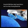 Double Ring Magnetic Suction Blade|Portable Rotary Electric Shaver|Double-Head Magnetic Suction Razor | Wet & Dry Use, Low-Noise Mini Razor for Men & Women, Travel-Friendly Grooming Tool (Blue) view 3