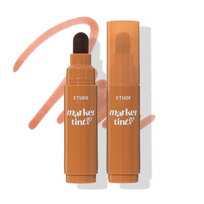 ETUDE Dear Darling Marker Tint #12 mocha brown | Hydrating & Long Lasting Lip Stain | High Pigmented Lip Maker with Easy Drawing Tip | Korean Daily Lip Tint, Korean Makeup, Kbeauty