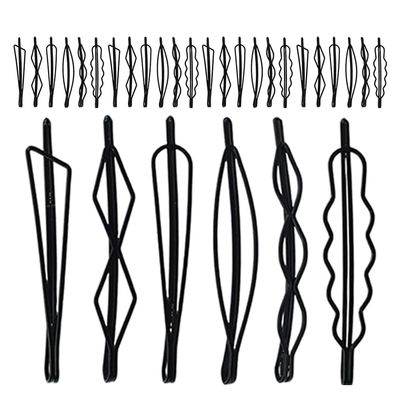 120pcs Black Hair Clips Barrettes Metal Bobby Pins Geometric Hair Pins Headwear Hairpins for Women Girls Wedding Side Bangs Crafts Accessories Daily Use and Travel