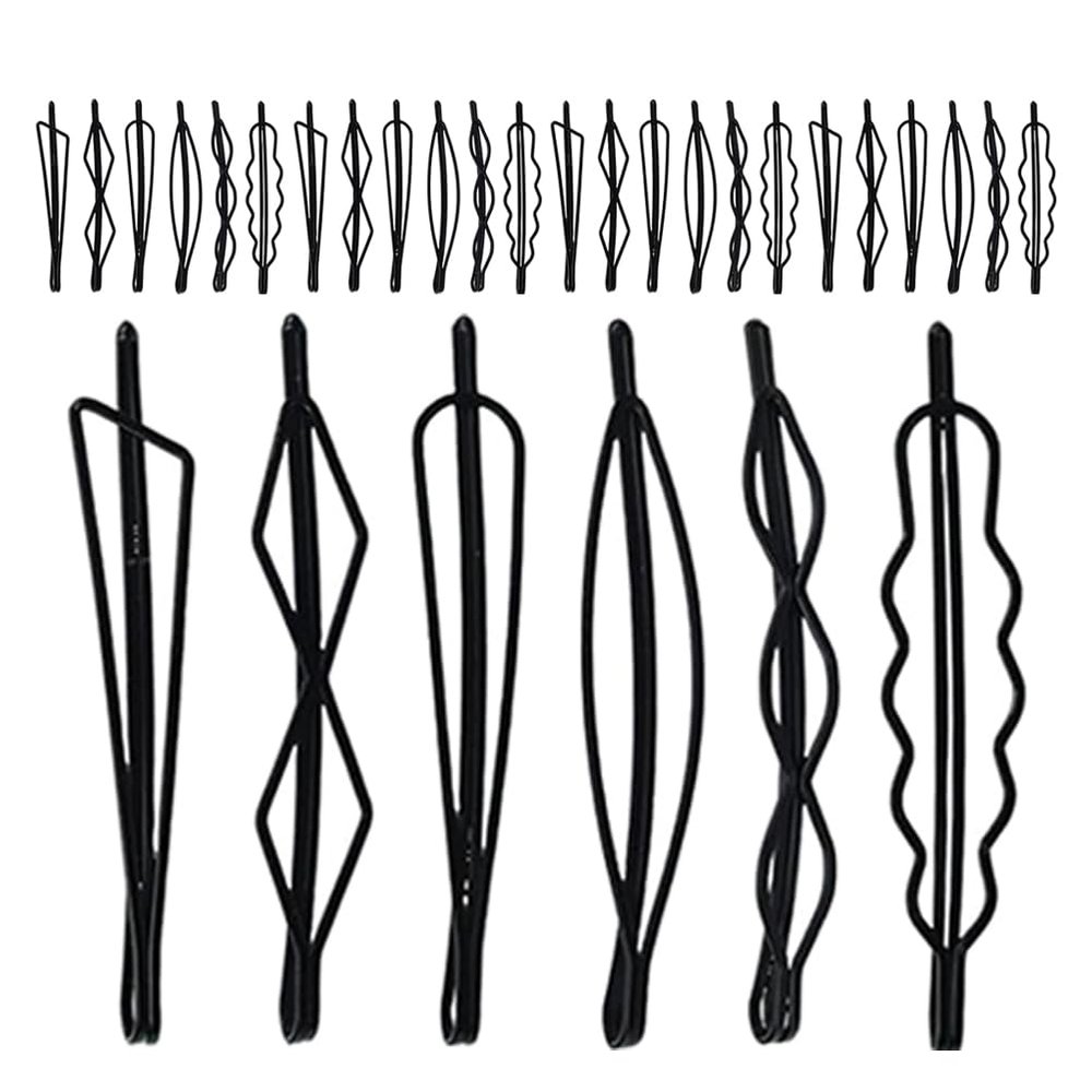 120pcs Black Hair Clips Barrettes Metal Bobby Pins Geometric Hair Pins Headwear Hairpins for Women Girls Wedding Side Bangs Crafts Accessories Daily Use and Travel