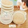 3PCS Loofah Glove Face Wash Cleaning Towel Exfoliating Sponge Deep Cleansing Makeup Remover Facial Cleansing Pad view 2