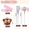 16Pcs Esthetician Supplies for Facials Set, 4 Stainless Steel Facial Mask Mixing Bowls, 4 Facial Fan Brushes, 4 Flat Brushes, 4 Headbands, Spa Party Favor, Facial Mask Mixing Kit for DIY view 2