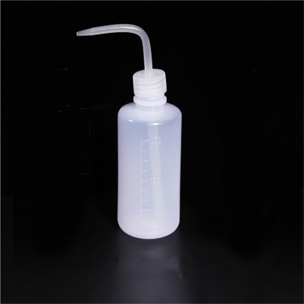10pcs/pack 250ml Clear Plastic Blow Wash Bottle Tattoo Cleaning Squeegee Lab Measurement Bottle