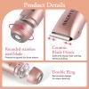 LARTHD 2 in 1 Women Electric Shaver Dual Head Bikini Trimmer for Women IPX7 Waterproof Wet & Dry Use Body Hair Trimmer and Facial Hair Remover for Bikini Underarm Leg Arm Body Face view 3