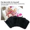 2PcSquare Makeup Remover Cloth, Makeup Towels Face Washcloth, Makeup Remover Pads Reusable Washable(2pcGray) view 4