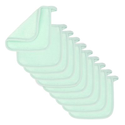 5/10Pcs Microfiber Face Cloths Reusable Makeup Remover Cloth Makeup Towels Face Deep Cleaning Pads Skincare Beauty Tools(Green,10pcs)