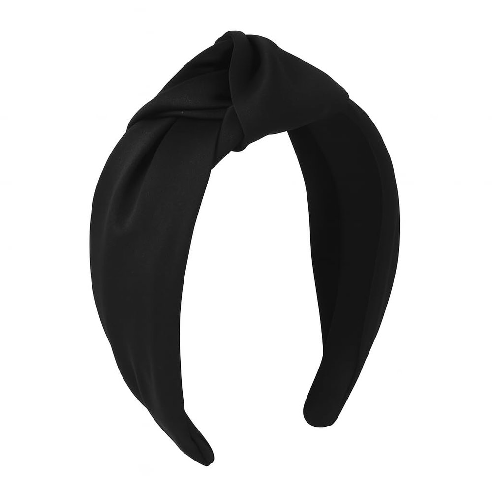 Knot Headband  Soft Knotted Headband for Women, Wide Fashion Hairbands for Women for Everyday Wear, Party, Workout, and Gifts (Black)