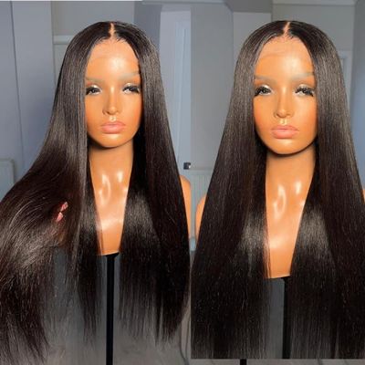 Single Knot HD Stright 13x6 Lace Front Wigs Human Hair 250 Density Real HD Lace Frontal Human Hair Wigs (ST Single Knot HD WIG, 24)