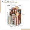 Acrylic Makeup Brush Holder with Cover, See-Through Vanity Organizer for Cosmetics, Featuring Various Compartments for Brushes and Lipsticks view 4