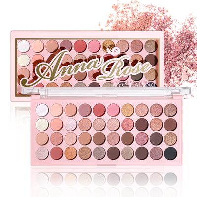 40 Color Nude Neutral Eyeshadow Palette, Matte and Shimmer with Glitter Accents for Pink Brown and Black Eyeshadow Effects, Long Wearing and Blendable Powder, Cool and Warm Tones for Daily Makeup
