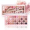 40 Color Nude Neutral Eyeshadow Palette, Matte and Shimmer with Glitter Accents for Pink Brown and Black Eyeshadow Effects, Long Wearing and Blendable Powder, Cool and Warm Tones for Daily Makeup view 1