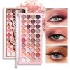 40 Color Nude Neutral Eyeshadow Palette, Matte and Shimmer with Glitter Accents for Pink Brown and Black Eyeshadow Effects, Long Wearing and Blendable Powder, Cool and Warm Tones for Daily Makeup view 2