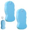 2 Pieces Exfoliate Bath Sponge, Shower Sponge Dead Skin Remover, Soft Bath Sponges 3D Body Scrubber, Remove Dead Skin and Impurities from Body - Great for Adults and Children view 1