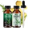 AKBAN Tea Tree Essential Oil & Tea Tree Hair Treatment Oil  100% Pure & Natural  Ideal for Hair, Skin, Nails, Diffuser Aromatherapy & DIY Soap Making Scent - 2 FL.OZ*2 view 1