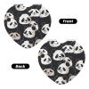 Small Pocket Compact Mirror 1x/2x Magnifying Pu Leather Makeup Mirrors Cute Panda Portable Pocket Mirror for Women Girls view 2