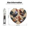 Small Pocket Compact Mirror 1x/2x Magnifying Pu Leather Makeup Mirrors Rooster and Chicken Print Portable Pocket Mirror for Women Girls view 3