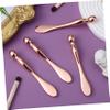Baluue 6 Pcs Rose Gold Eye Cream Applicator with Metal Roller Ball Precise Flat Tip Spatulas for Facial Massage and Skincare Compact Portable Tools for Eye Cream Application and Skin view 4