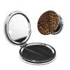 Small Pocket Compact Mirror 1x/2x Magnifying Pu Leather Makeup Mirrors Cool Cheetah Leopard Portable Pocket Mirror for Women Girls view 1
