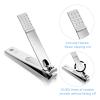 6 PCS Silver Straight Edge Nail Clipper, Large Stainless Steel Straight Toenail Clippers, Heavy Duty Toenail Clipper for Men Women Thick Nails view 4