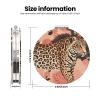 Small Pocket Compact Mirror 1x/2x Magnifying Pu Leather Makeup Mirrors Striped Leopard Portable Pocket Mirror for Women Girls view 3