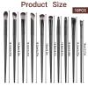 10 Pcs Eyeshadow Brush Eye Makeup Brushes Set Professional Blending Eyeshadows Makeup Brush Precision Makeups Brushes for Eyeshadow Eyebrows Eyeliner Blending view 4
