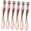 Didiseaon 6 Pcs Rose Gold Eye Cream Applicator with Metal Massage Roller and Flat Tip Face Cream Spatulas for Precise Skincare Application Travel Friendly Beauty Tools for Women view 1