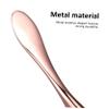 Didiseaon 6 Pcs Rose Gold Eye Cream Applicator with Metal Massage Roller and Flat Tip Face Cream Spatulas for Precise Skincare Application Travel Friendly Beauty Tools for Women view 4