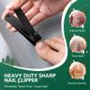 BALUCA Straight Toenail Clippers for Thick Nails | Heavy Duty Toenail Clippers for Seniors & Adults | Flat Edge Nail Clipper with Protective Case | Ideal Christmas Stocking Stuffers for Men & Women view 3