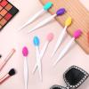 12 Pcs Silicone Scrub Lip Brush Double Side Lip Scrubber Exfoliator Nose Clean Blackhead Removal Brushes Pore Scrub Cleaning Brush Tool for Exfoliating Massaging Removal Color Skin Care DIY Mask view 4