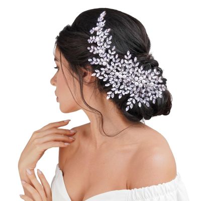 10 Wedding Hair Comb With Crystals And Pearls, Elegant Side Comb For Brides, Rhinestone Bridal Accessories
