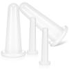 Classicseali 4 Pcs Facial Cups for Face,Silicone Facial Suction Cups, 2 Different Sizes of Silicone Facials Cuppings Tool for Anti-Aging Massage, Facials Cupping Set for Face, Neck, Eyes, White view 1