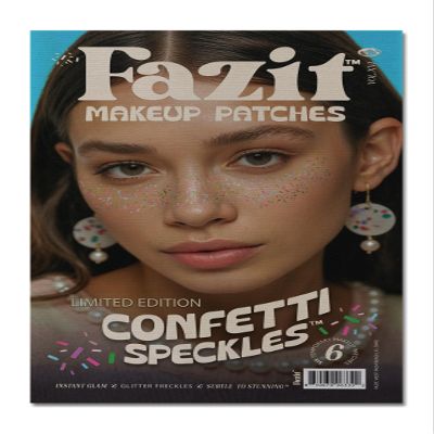 Fazit Makeup Patches - Confetti Speckles - Glow Up Make-Up Patches - Cute Glitter Makeup Accessories for Women - Cosmetic Glitter for Face