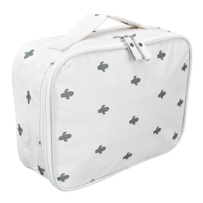 BAFOVY Travel Cosmetic Bag Toiletry Bag Nylon Large Capacity Portable for Makeup Brushes Skincare with Fashionable Design (A-Style (White)-Thickened)