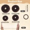 40 PCS Hair Bun Maker Set Donut Bun Maker Set Buns Makers and Hair Nets Sets Hairs Accessory Sets with 4 Buns Makers for Women 10 Brown Invisible Nets 6 Hairs Elastic Bands and 20 U Bobby Pins(Brown) view 2
